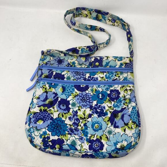 Vera Bradley Handbags - Vera Bradley Triple Zip Hipster Crossbody Bag Blueberry Blooms.